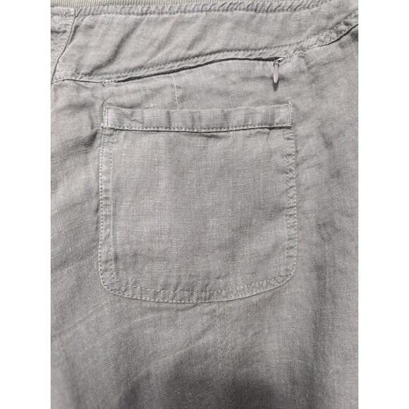 Athleta Reverie Linen Pant Women Size 6* Beachy Wide Leg Pull On Jasper Green - Picture 3 of 10